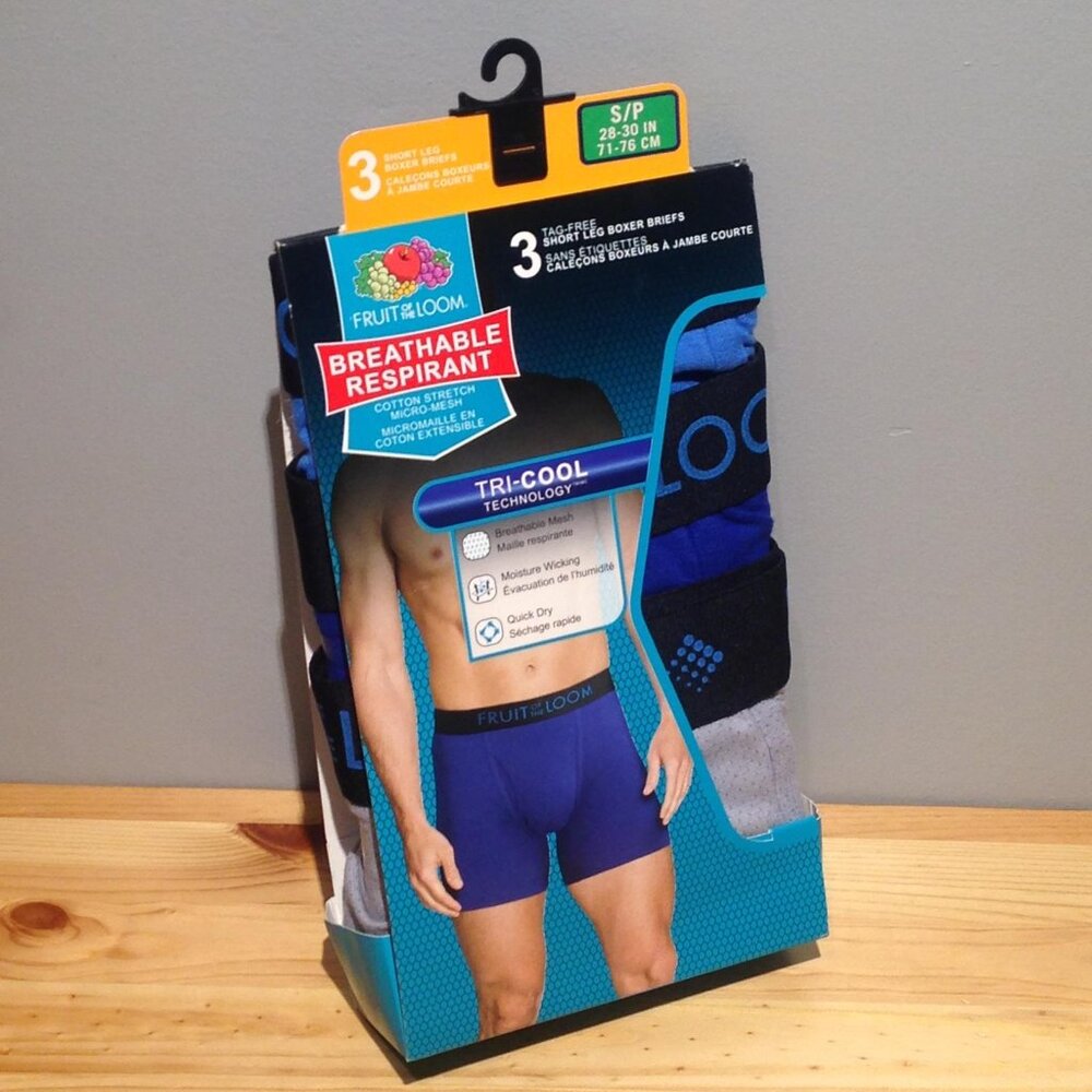 Fruit of the Loom Breathable Boxer Briefs (3-Pack)